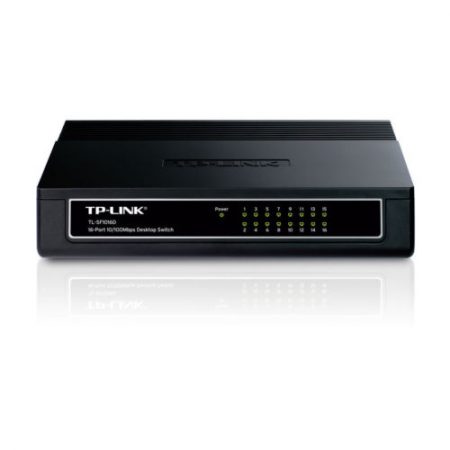 The TP Link Fast Ethernet Switch is designed for SOHO (Small Office/Home Office) or workgroup users. All 16 ports automatically configure themselves so there is no need to worry about the cable type, simply plug and play. Also with the innovative energy-efficient technology, the TP Link 16 Port Switch can save up to 70% on power consumption, making it an eco-friendly solution for your business network.