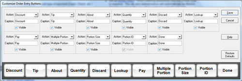 Customizable system menu buttons