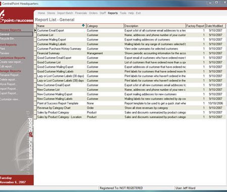 The CentralPoint Remote module can produce Point of Success reports and email them to any email address. These reports can be received and viewed with any email account, including webmail accounts. The receiving device must be able to view .pdf files to access the information.