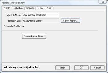 Remote Report schedule Setup