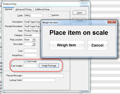 Weight item Digital Scale Setup
