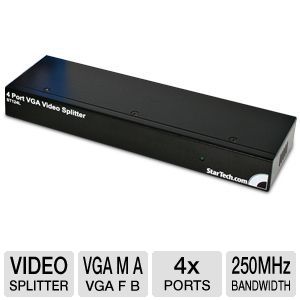 The Kitchen Video Splitter lets you attach up to 4 VGA Monitors to your Kitchen Video Computer. You will need to purchase VGA cables to go from the splitter to the individual Kitchen Video Monitors.
